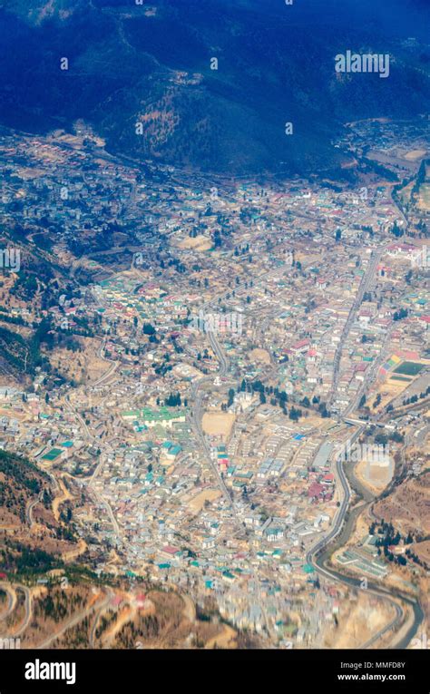 Aerial view of Thimphu city, Bhutan Stock Photo - Alamy