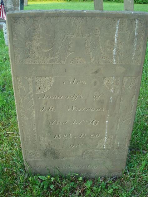 Anna Tyrrel Watrous Find A Grave Memorial