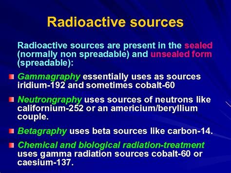 Sources of radiation Sources of radiation exposure