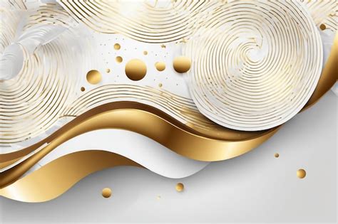 A Gold And White Abstract Background With A Gold And White Swirls