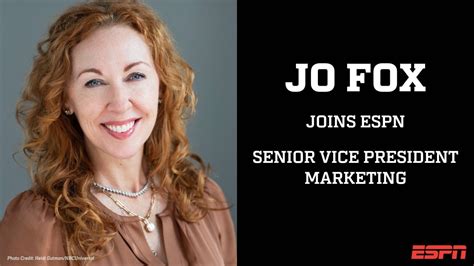 espn welcomes jo fox  senior vice president  marketing espn press