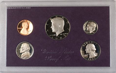 1985 US Mint Clad Proof Set 5 Gem Coins As Issued In OGP W Box EBay