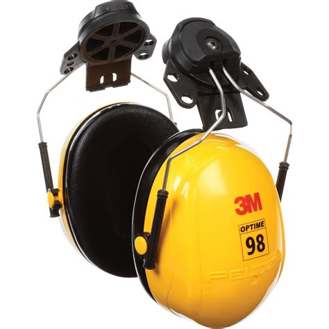 3M Peltor Optime 98 Cap Mounted Earmuffs H9P3E Holliston S Inc