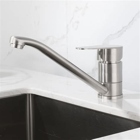 Kitchen Sink Mixer Tap Single Lever With Long Swivel Spout Monobloc