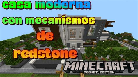 Casa Con Mecanismos De Redstone Para Minecraft PE 0 15 0