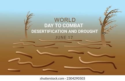 World Day Combat Desertification Drought Background Stock Vector