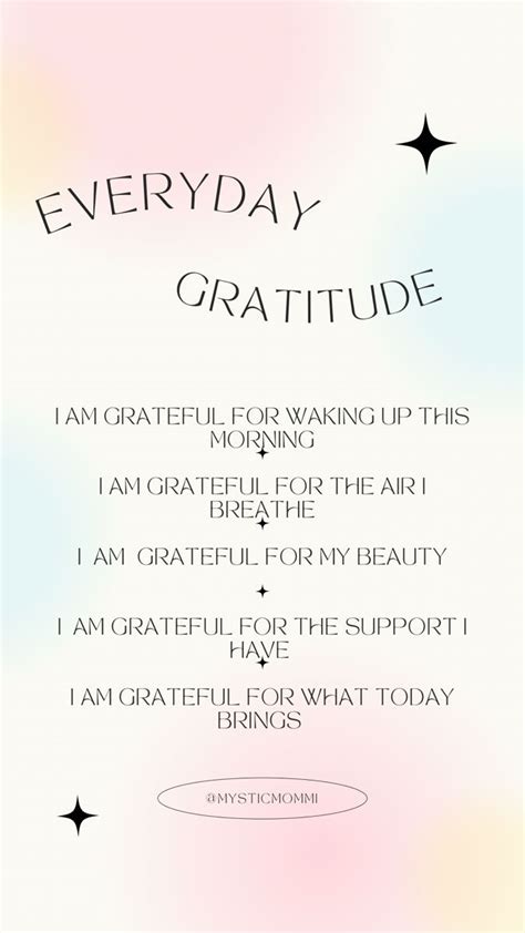 Everyday Gratitude Affirmations