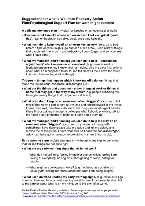 Wellness Recovery Action Plan Worksheets Worksheeto