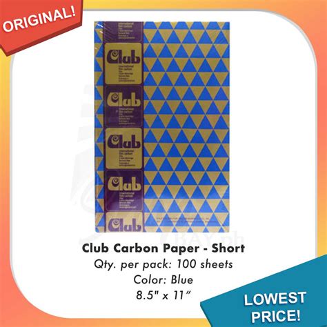 Club Carbon Paper Blue Sheets Shopee Philippines