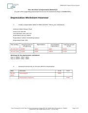 Bsbfia Assessment Task Resource Depreciation Worksheet Docx