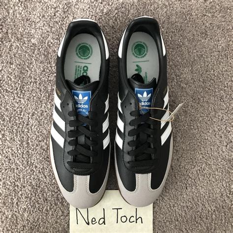 Adidas Original Samba Vegan Sneakers Black White Gum Depop