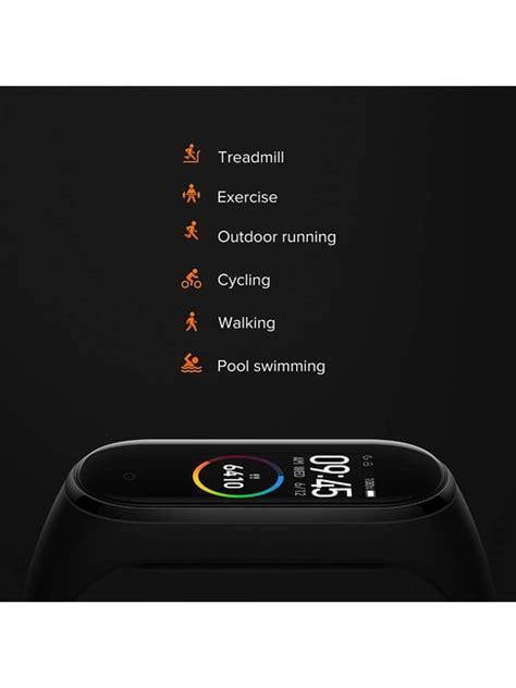 Xiaomi Mi XMSH07HM Smart Band 4 Fitness Tracker Black From Xiaomi At