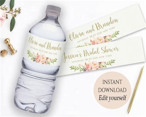 Wedding Water Labels, Wedding Bottle Labels, Wedding Water Bottles ...