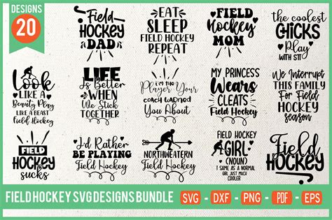 Field Hockey Svg Designs Bundle Graphic By Ijdesignerbd Creative