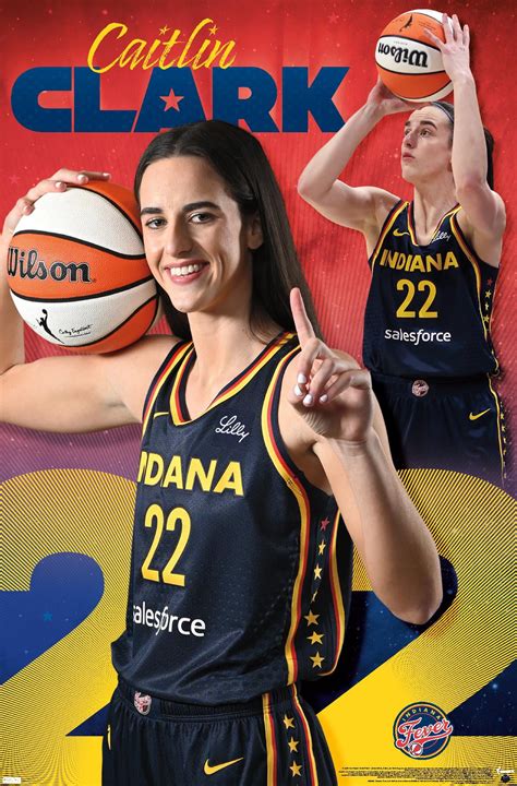 Wnba Indiana Fever Caitlin Clark 24 Wall Poster 13 X 19