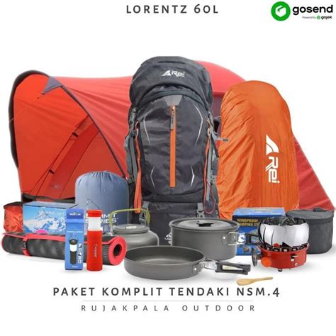 Jual Paket Mendaki Carrier Arei L Tas Gunung Paketan Komplit Camping