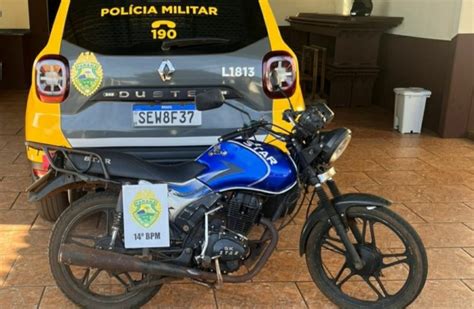 Polícia recupera motocicleta placa adulterada e apreende