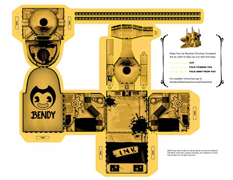 Papercraft De Bendy Bendy And The Ink Machine Paper Model Origami Png