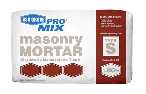 Ash Grove 65300096 Pro Mix Masonry Mortar Type S 80 Pound Bag At Sutherlands