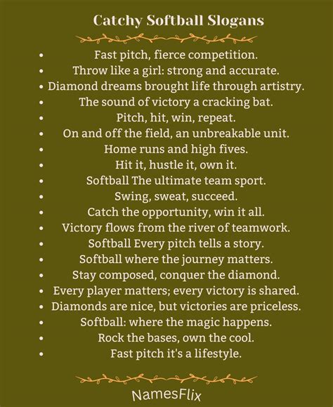 565+ Softball Slogans that Encourage Team Domination