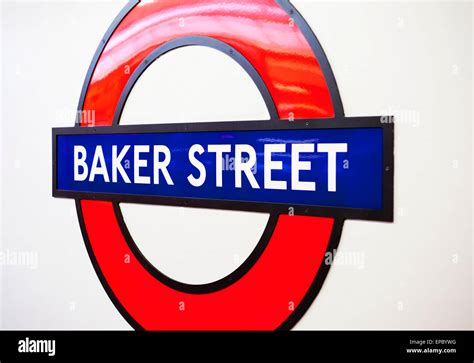 Baker Street Underground Station Signage London England Stock Photo