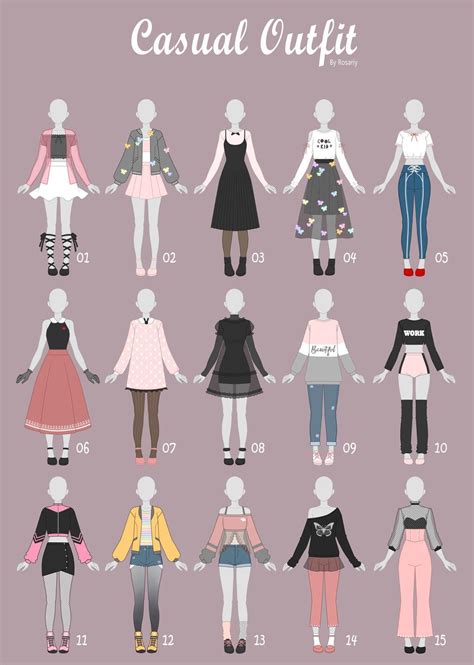 Open 515 Casual Outfit Adopts 34 By Rosariy Art Clothes Anime Outfits Fashion Design Drawings