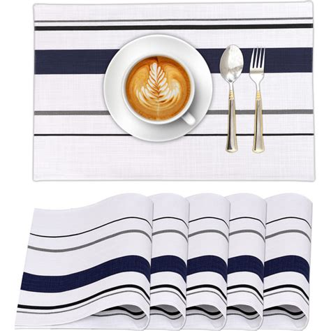 Ruvanti Dining Table Rectangle Placemats Cotton Multi Pattern