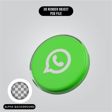 D Render Concepto Icono De Redes Sociales Whatsapp Archivo Psd Premium