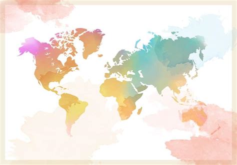 Watercolor World Map Vector 131510 Vector Art at Vecteezy