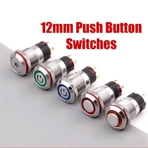 Mm Metal Push Button Switch Self Locking And Self Resetting With