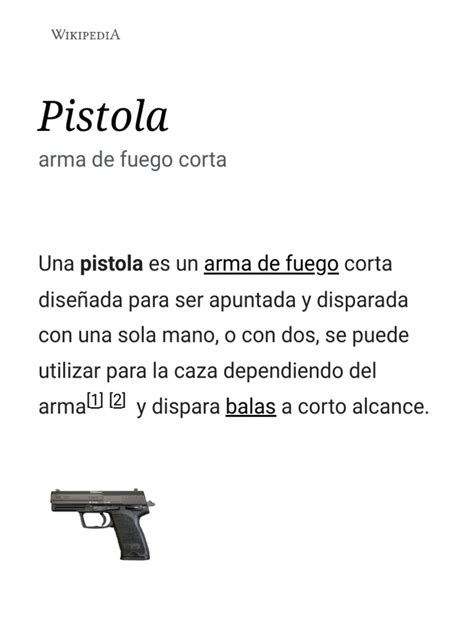 Pistola Wikipedia La Enciclopedia Libre Pdf Pistola Diseño De Arma