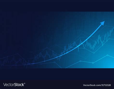 Financial stock market graph Royalty Free Vector Image