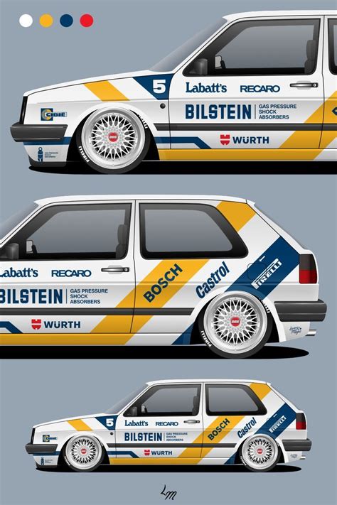 Vw Golf Mk2 Bilstein Classic Golf Mk2 Bmw Design Racing Car Design