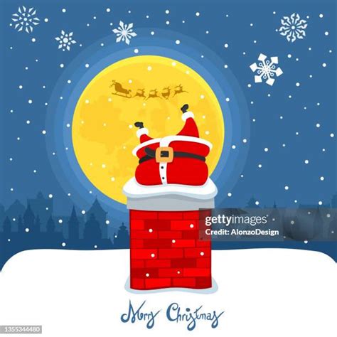 64 Santa Stuck Chimney Stock Photos High Res Pictures And Images