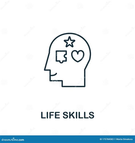 Life Skills Icon Simple Line Element Life Skills Symbol For Templates