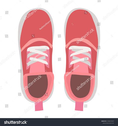 Sneakers Shoes Top View Isolated Vector Stock Vector (Royalty Free ...