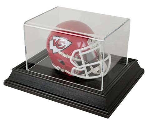 Mini Football or Mini Football Helmet Display Case with Wood Base ...