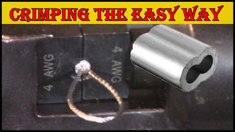 How To Crimp Aluminum Wire Rope Sleeves Alternate Way Diy Easy Youtube