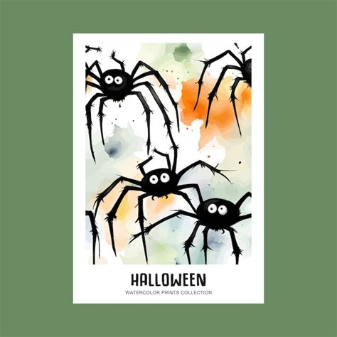 Premium Vector Free Vector Halloween Spooky Spiders Illustration