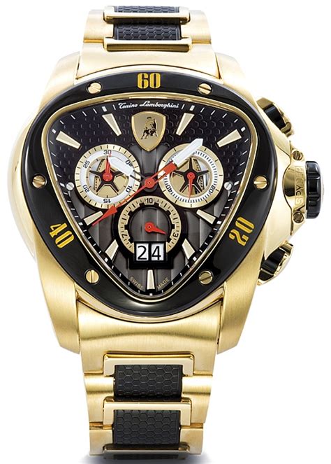 Tonino Lamborghini Spyder 1100 Mens Gold Steel Watch 1119