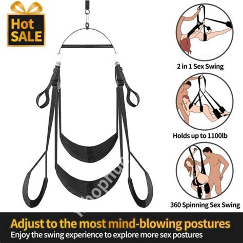 BDSM 360 Spinning Sex Swings Swivel Couples Position Aid Adult Sex Toys