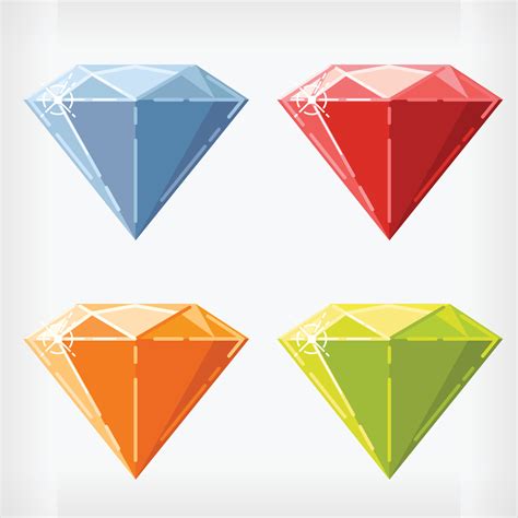 Flat Style Diamond Gemstone Jewel Design Cartoon Drawing 6019503 Vector Art at Vecteezy