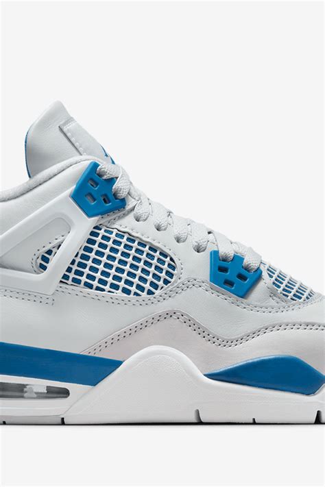 Jordan - AIR JORDAN 4 RETRO 'OFF WHITE/MILITARY BLUE-NEUTRAL GREY' GS ...