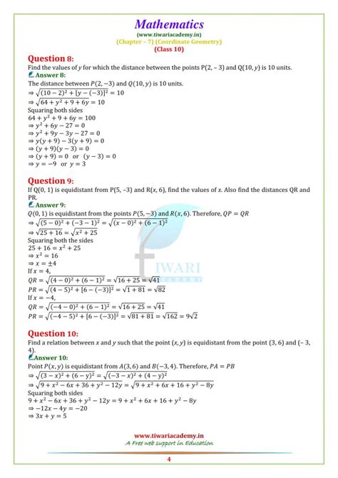 Ncert Solutions For Class Maths Chapter Exercise Online Pdf