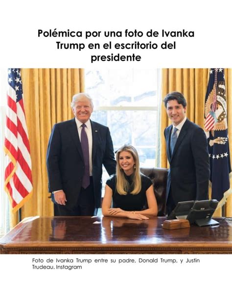 Pol Mica Por Foto De Ivanka Trump En El Escritorio Del Presidente Pdf