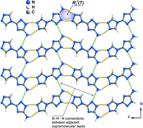 Two Dimensional Supramolecular Network Placed In The Bc Plane Formed By