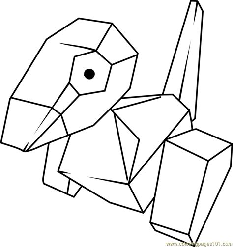 Porygon Coloring Page Coloring Pages