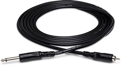 Hosa 1 4 Inch TS To RCA Unbalanced Interconnect Cable 10 Feet Amazon