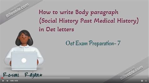 Oet Letter How To Write Social And Past Medical History Oet Exam