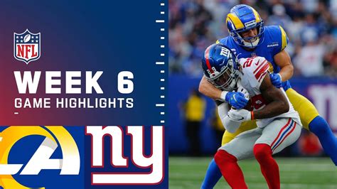 Rams Vs Giants Week Highlights Nfl Youtube